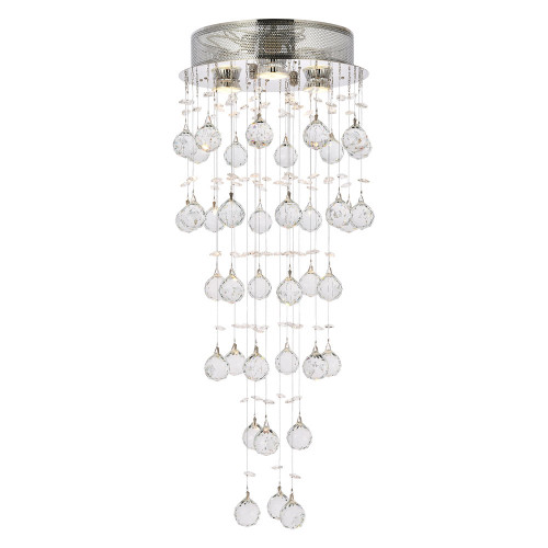 Elegant Flush Mount Light - Chrome, L 12" (V2006F12C-RC)