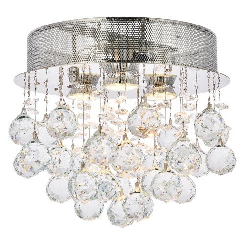 Elegant Flush Mount Light - Chrome, L 13" (V2006F13C-RC)