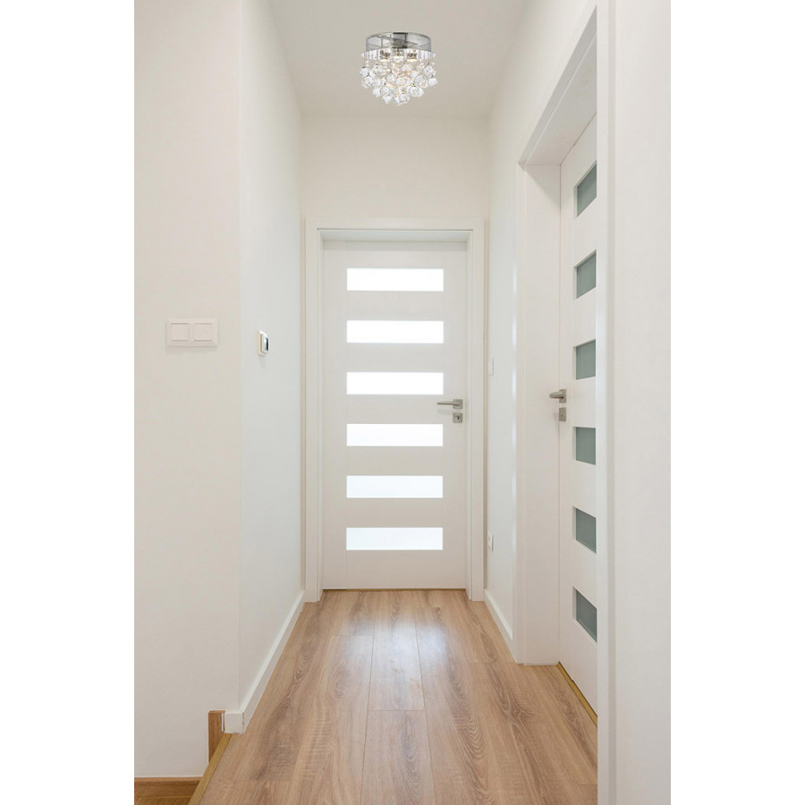 Elegant Flush Mount Light - Chrome, L 13" (V2006F13C-RC)