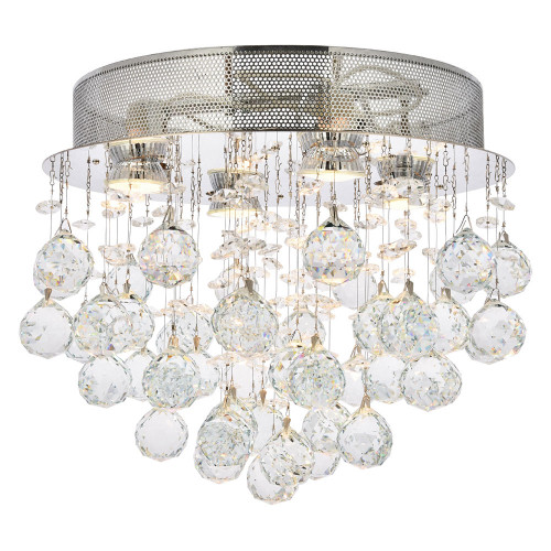 Elegant Flush Mount Light - Chrome, L 14" (V2006F14C-RC)