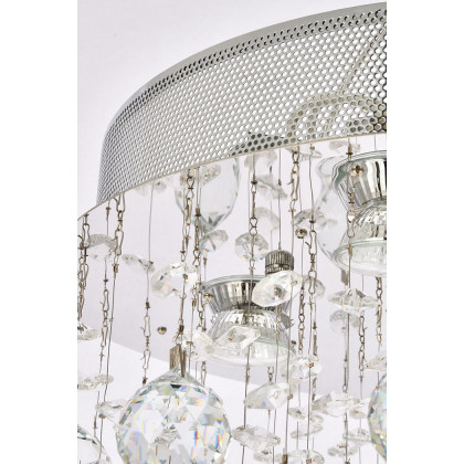 Elegant Flush Mount Light - Chrome, L 16" (V2006F16C-RC)