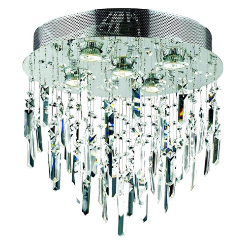 Elegant Flush Mount Light - Steel Chrome, L 16" (V2006F16SC-RC)