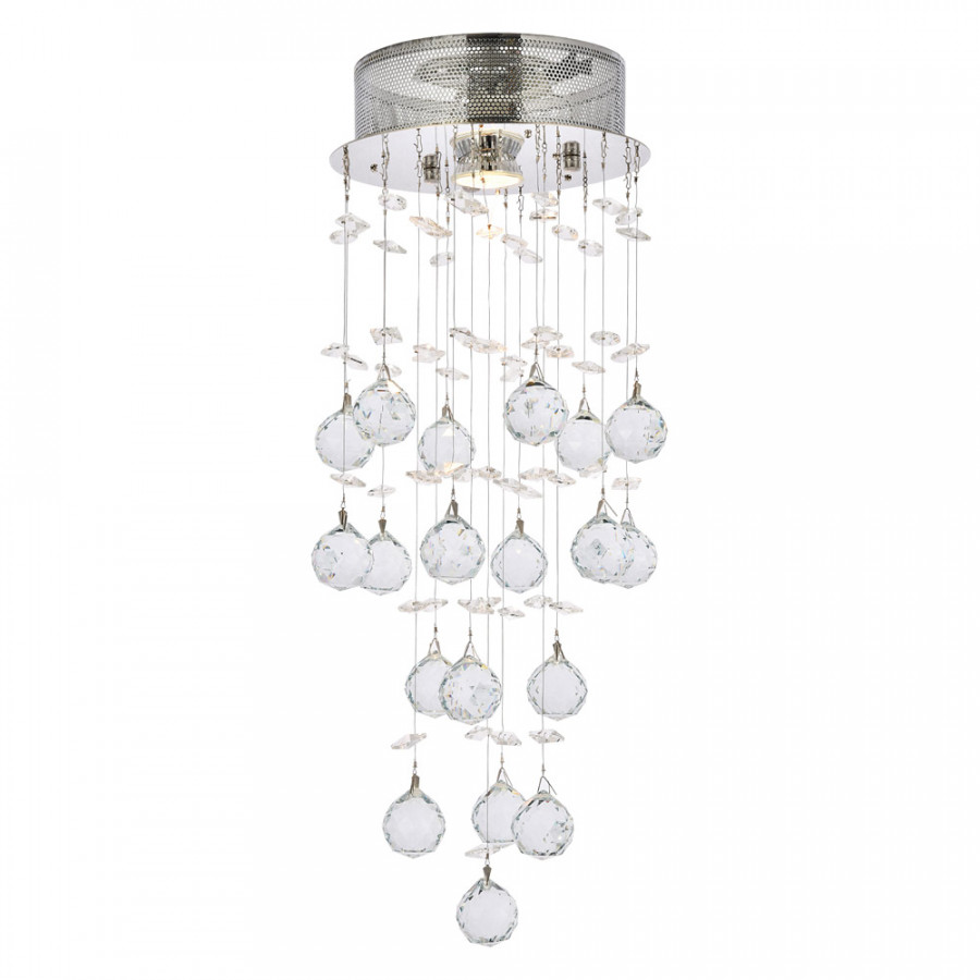 Elegant Flush Mount Light - Chrome, L 8" (V2006F8C-RC)
