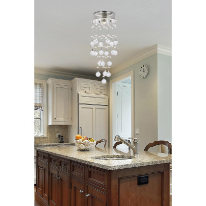 Elegant Flush Mount Light - Chrome, L 8" (V2006F8C-RC)