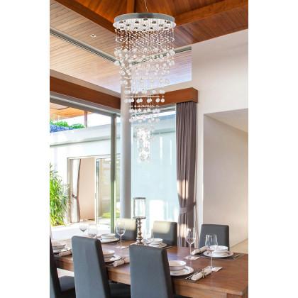 Elegant Chandelier - Chrome, L 28" (V2006G28C-RC)