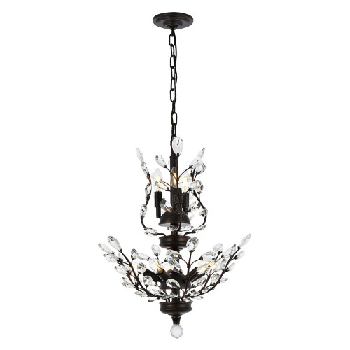 Elegant Chandelier - Dark Bronze, L 21" (V2011D21DB-RC)