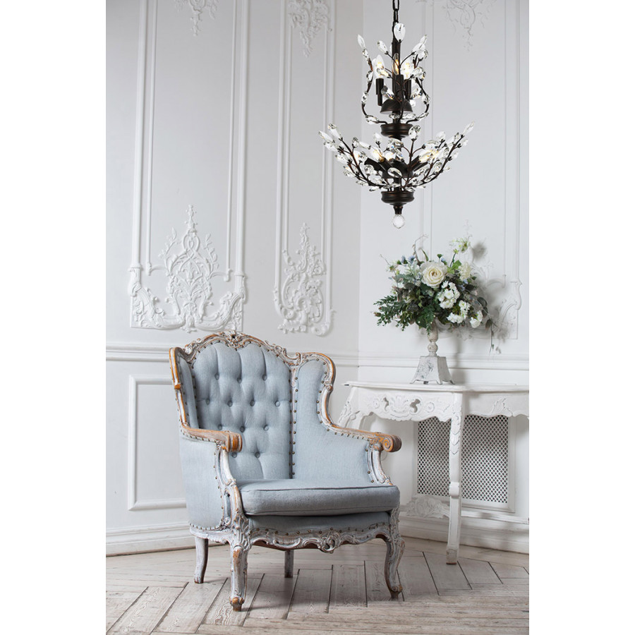 Elegant Chandelier - Dark Bronze, L 21" (V2011D21DB-RC)