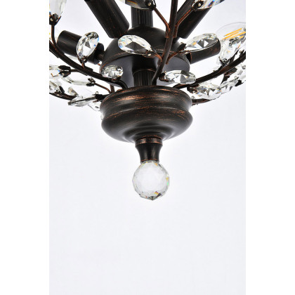 Elegant Chandelier - Dark Bronze, L 21" (V2011D21DB-RC)