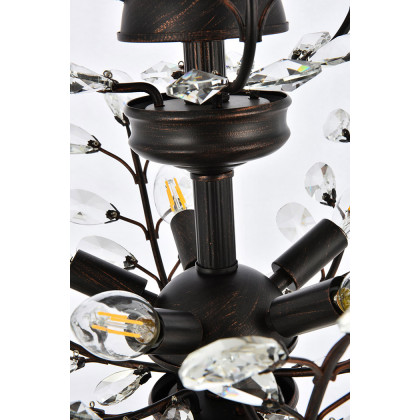 Elegant Chandelier - Dark Bronze, L 21" (V2011D21DB-RC)
