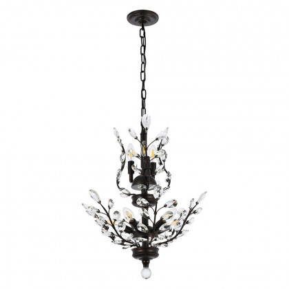 Elegant Chandelier - Dark Bronze, L 21" (V2011D21DB-RC)