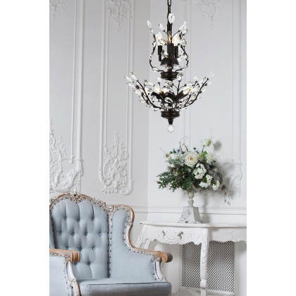 Elegant Chandelier - Dark Bronze, L 21" (V2011D21DB-RC)