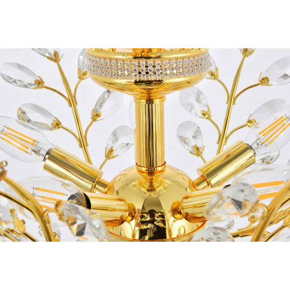 Elegant Chandelier - Gold, L 21" (V2011D21G-RC)