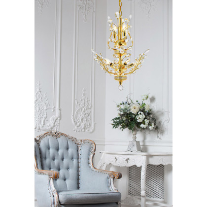 Elegant Chandelier - Gold, L 21" (V2011D21G-RC)