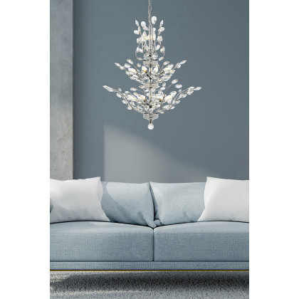 Elegant Chandelier - Chrome, L 27" (V2011D27C-RC)
