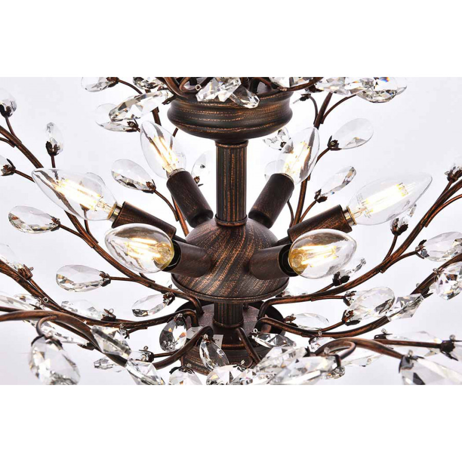 Elegant Chandelier - Dark Bronze, L 27" (V2011D27DB-RC)