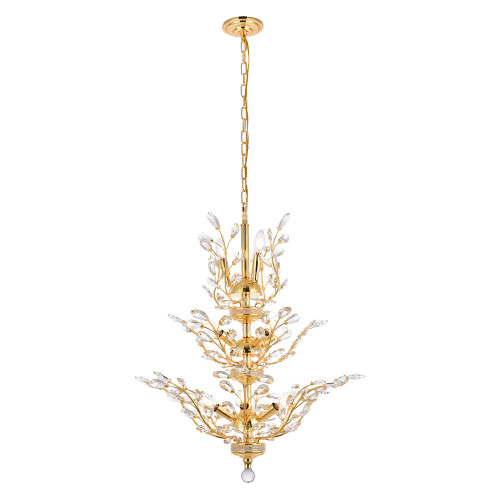 Elegant Chandelier - Gold, L 27" (V2011D27G-RC)