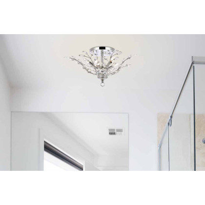 Elegant Flush Mount Light - Chrome/RC, L 27" (V2011F27C-RC)