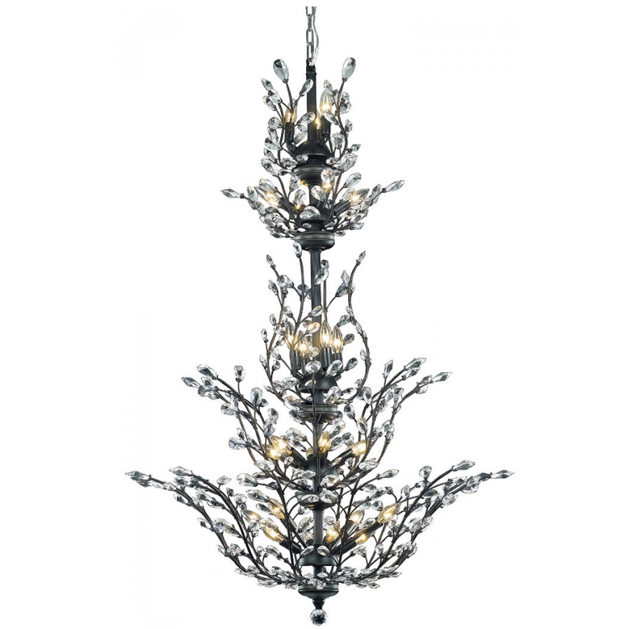 Elegant Chandelier - Dark Bronze, L 54" (V2011G54DB-RC)