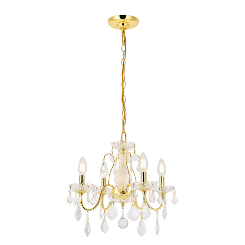 Elegant Pendant Light - Gold, L 17" (V2015D17G-RC)