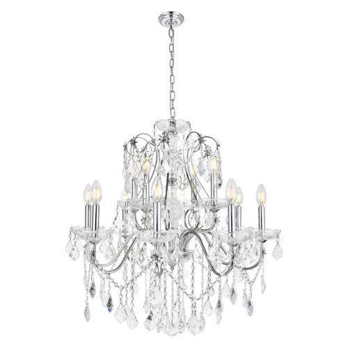 Elegant Pendant Light - Chrome, L 28" (V2015D28C-RC)