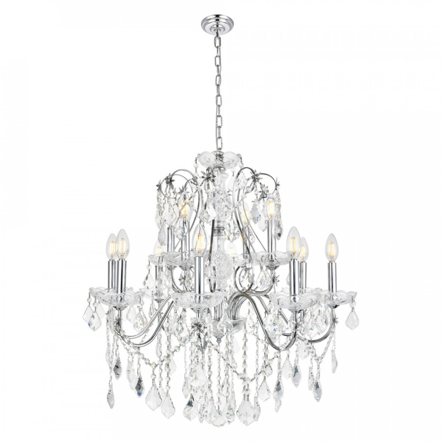 Elegant Pendant Light - Chrome, L 28" (V2015D28C-RC)