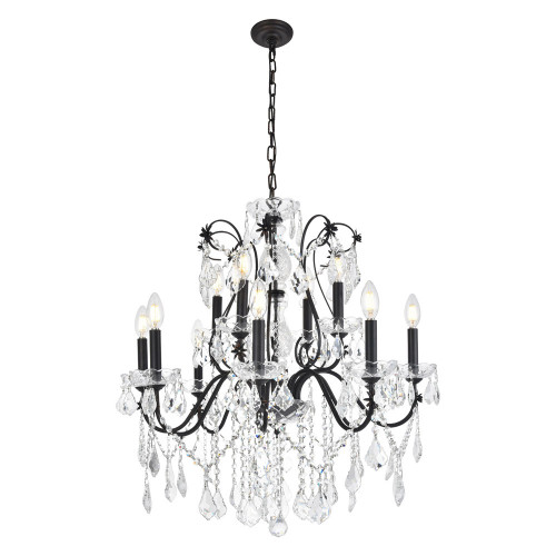 Elegant Pendant Light - Dark Bronze, L 28" (V2015D28DB-RC)