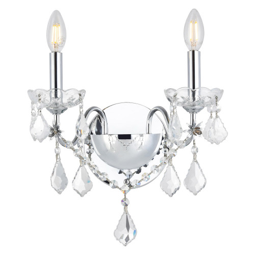 Elegant Wall Sconce - Chrome, H 15" (V2015W2C-RC)