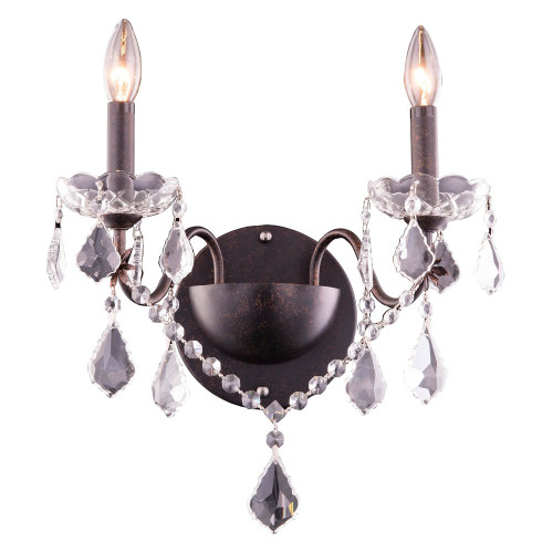 Elegant Wall Sconce - Dark Bronze, H 15" (V2015W2DB-RC)