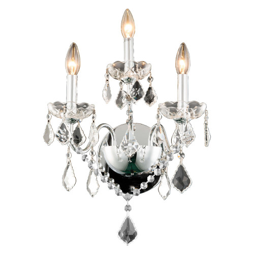Elegant Wall Sconce - Chrome, H 17" (V2015W3C-RC)