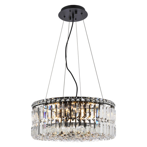 Elegant Chandelier - Black, L 20" (V2030D20BK-RC)