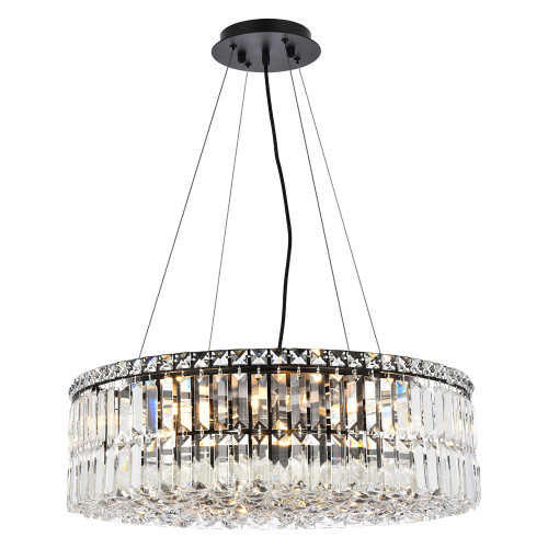 Elegant Chandelier - Black, L 24" (V2030D24BK-RC)