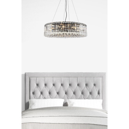 Elegant Chandelier - Black, L 28" (V2030D28BK-RC)