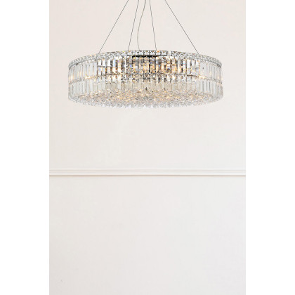Elegant Chandelier - Chrome/EC, L 32" (V2030D32C-EC)