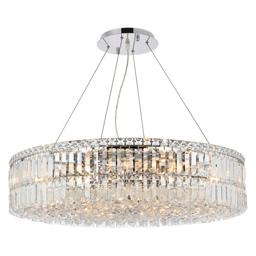 Elegant Chandelier - Chrome/RC, L 32" (V2030D32C-RC)
