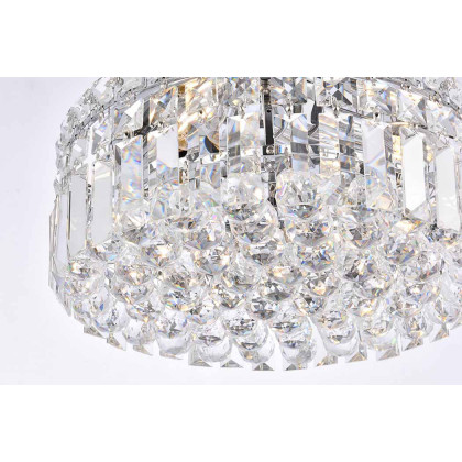 Elegant Flush Mount Light - Chrome, L 12" (V2030F12C-RC)