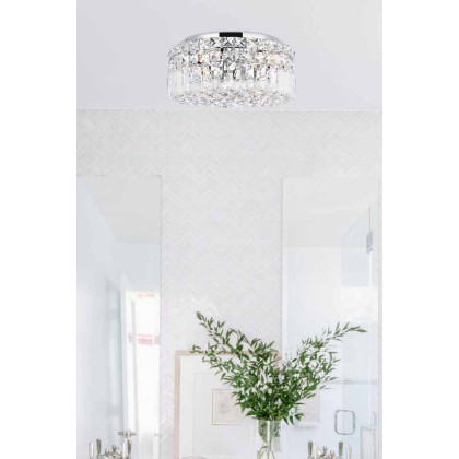Elegant Flush Mount Light - Chrome, L 12" (V2030F12C-RC)