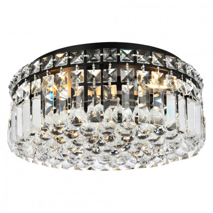 Elegant Flush Mount Light - Black, L 14" (V2030F14BK-RC)