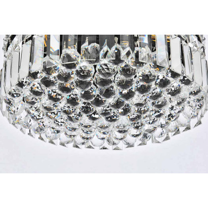 Elegant Flush Mount Light - Black, L 14" (V2030F14BK-RC)