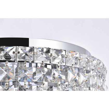 Elegant Flush Mount Light - Chrome, L 14" (V2030F14C-RC)