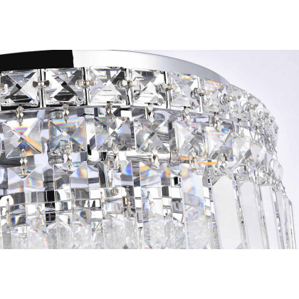 Elegant Flush Mount Light - Chrome, L 14" (V2030F14C-RC)