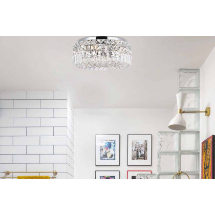 Elegant Flush Mount Light - Chrome, L 14" (V2030F14C-RC)