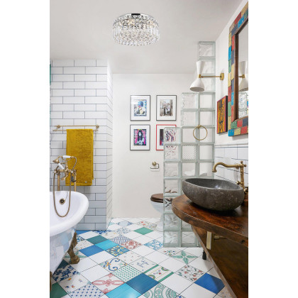 Elegant Flush Mount Light - Chrome, L 14" (V2030F14C-RC)