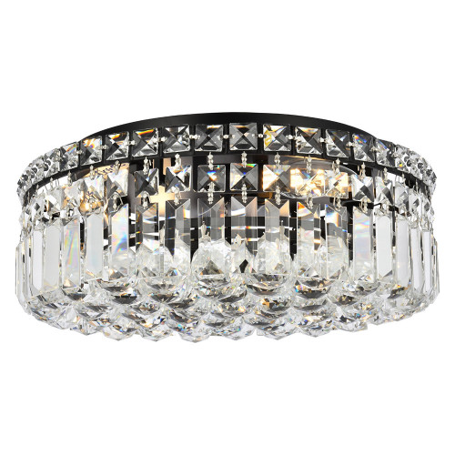 Elegant Flush Mount Light - Black, L 16" (V2030F16BK-RC)