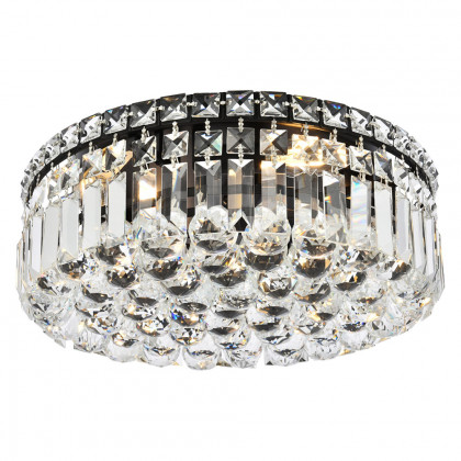 Elegant Flush Mount Light - Black, L 16" (V2030F16BK-RC)