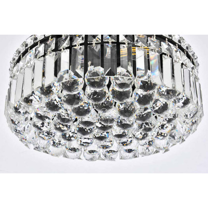 Elegant Flush Mount Light - Black, L 16" (V2030F16BK-RC)