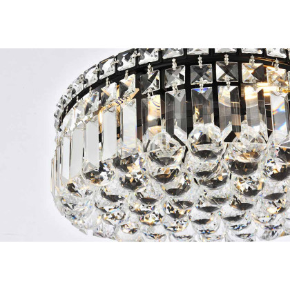Elegant Flush Mount Light - Black, L 16" (V2030F16BK-RC)