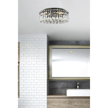 Elegant Flush Mount Light - Black, L 16" (V2030F16BK-RC)