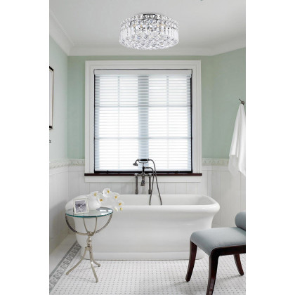 Elegant Flush Mount Light - Chrome/EC, L 16" (V2030F16C-EC)