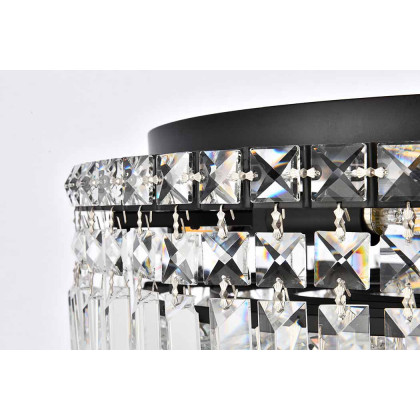 Elegant Flush Mount Light - Black, L 20" (V2030F20BK-RC)