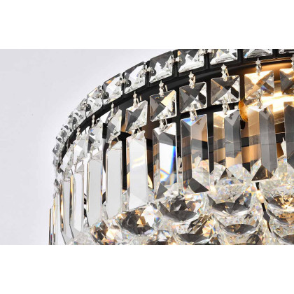 Elegant Flush Mount Light - Black, L 20" (V2030F20BK-RC)